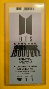 BTS - Commemorative Ticket Stub for LAS VEGAS 4/8/2022 Allegiant Stadium concert - Picture 1 of 1