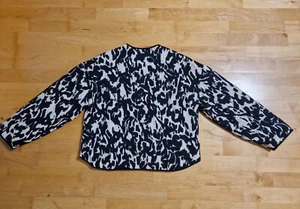 ZARA Jacke Größe M Schwarz-hell Beige mit Wattierung 100% BAUMWOLLE - Bild 1 von 8