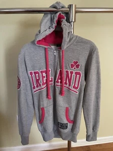 Dublin Designs Varsity Collection Ireland Girl’s Size Small Hoodie Gray & Pink - Picture 1 of 11