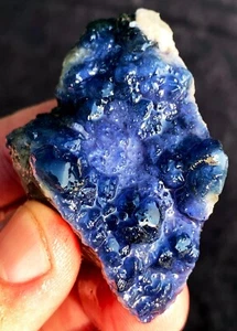 ¡Top 65,8 g! Fantástico espécimen natural de cristal de fluorita cúbica azul ie3143 - Imagen 1 de 14