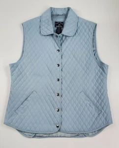 Cutter & Buck Ladies Lightweight Quilted Blue Vest with 2 front pockets Large - Picture 1 of 9