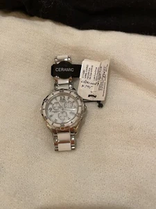 citizen eco drive ceramic ss chronograph water resistant 100m 32 diamonds watch - Picture 1 of 6