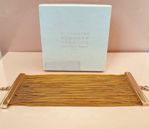 MAISON MARGIELA MAISON MARTIN MARGIELA Bracciale Polsino Multi Catena Donna Oro Gioielli NUOVO