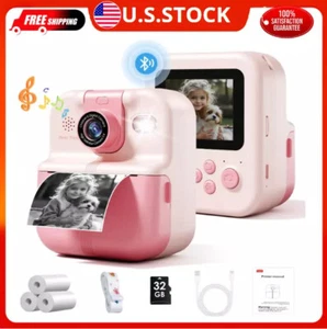 Macchina fotografica stampa istantanea per bambini 1080P fotocamera digitale giocattoli HD videoregistratore regalo - Foto 1 di 9