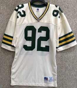 Vintage Russell Athletic NFL Mens 44 Green Bay Packers Reggie White Jersey USA - Picture 1 of 11