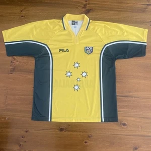 Vintage Australia Cricket Shirt Fila Medium Home Kit ODI ACB Jersey 2001 2002 - Picture 1 of 8