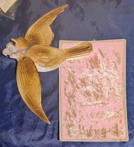 Antique Mechanical Celluloid Swallow Bird Postcard Vtg Early 1900s Victorian  - Picture 1 of 3