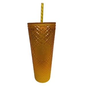 Bicchiere Starbucks 2022 estate arancione mango ombre gioiello Venti tazza fredda 24 oz - Foto 1 di 5