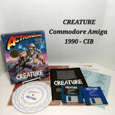 Creature Commodore Amiga Game 1990 CIB Actionware w/ Code Wheel, Registr Card - Image 1 of 4