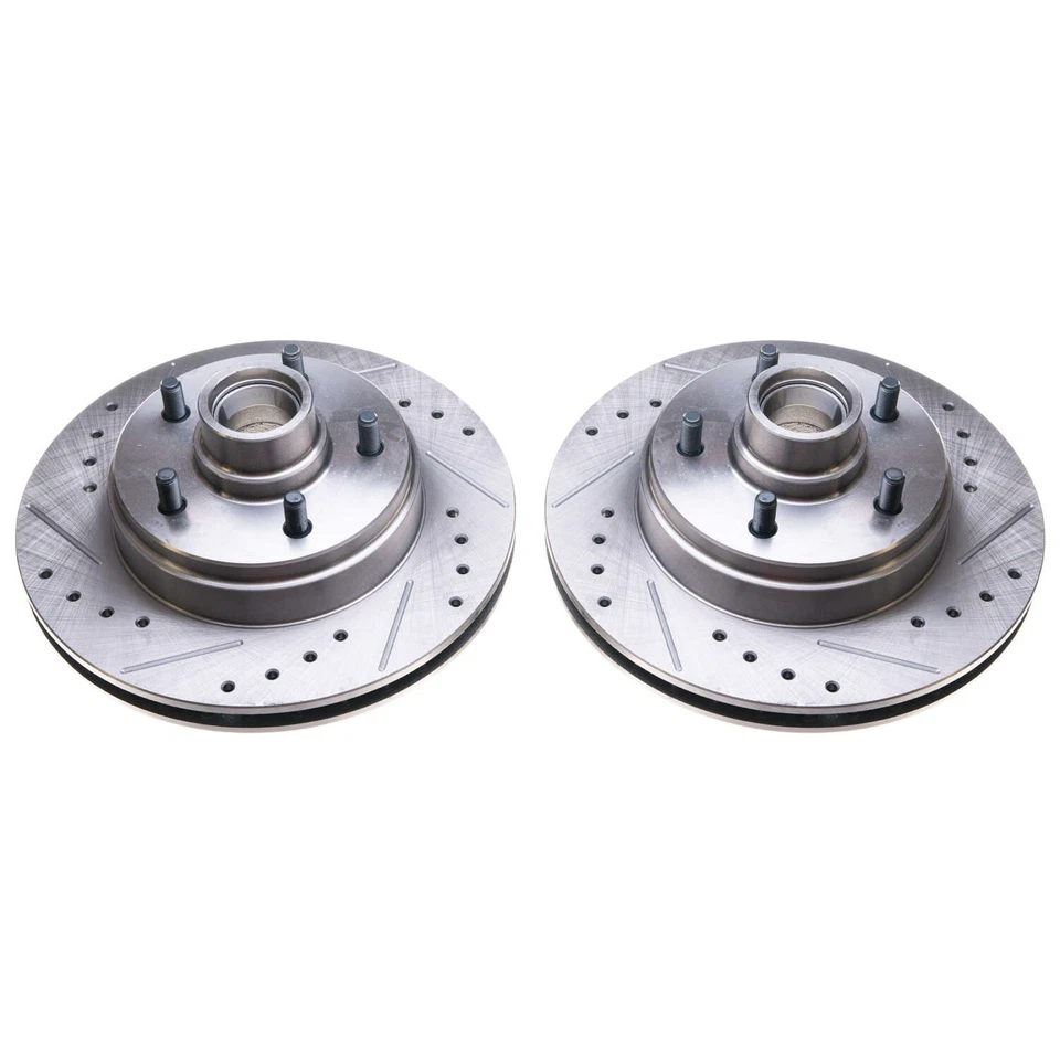 Par de rotores delanteros perforados y ranurados PowerStop Evolution para Buick LeSabre Foto 1 de 3