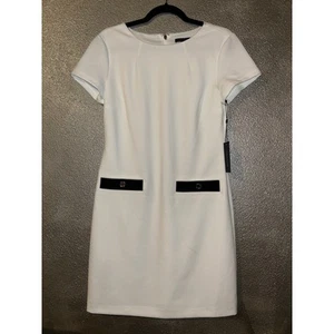 Tommy Hilfiger Preppy Academia Mod Office Business Pocket Short Sleeve Dress - Picture 1 of 10