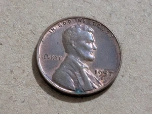 Centavo de trigo Lincoln 1957-D, circulado sin clasificar sin certificado  - Imagen 1 de 2