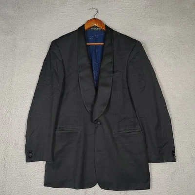 Hugo Boss Tschaikowsky Scala Tuxedo Men's 40T Black 100% Virgin Wool Suit Jacket - Image 1 of 4