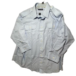 Brooks Bros Hemd US Air Force Button Pilot Supima Baumwolle Blau Größe 19,5 x30/31 - Bild 1 von 10