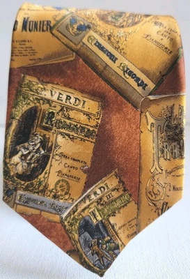 Corbata vintage para hombre Audrey Buckner Metropolitan Opera original Foto 1 de 4