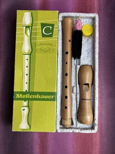 Mollenhauer Sopran Blockflöte C Holzflöte 2-teilig mit Zubehör Originalkarton - Bild 1 von 8