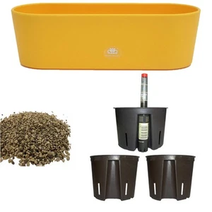 Set6 6 teilig Kunststoff Flori Pflanzschale gelb für Erdpflanzen - Bild 1 von 12
