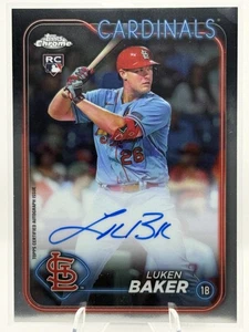 2024 Topps Chrome #RA-LB Luken Baker Rookie Autographs - Picture 1 of 2