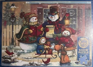 Cobble Hill Byers Choice Carolers Schneemann Familie Puzzle 500 Stck. NEU VERSIEGELT - Bild 1 von 2