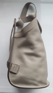 HERMES Zaino Sherpa Pelle Grigio Unisex Made in France Autentico - Foto 1 di 11