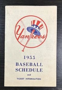 1955 YANKEES BASEBALL SCHEDULE & TICKET INFORMATION BOOKLET - Picture 1 of 7