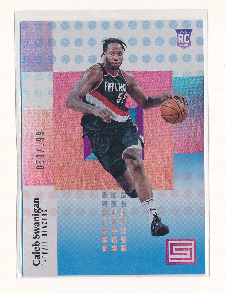 CALEB SWANIGAN 2017-18 PANINI STATUS BLUE #146 050/199 *PORTLAND TRAIL BLAZERS* - Image 1 of 1