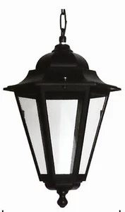Lámpara Colgante Aluminio Negro IP44 Rústico E27 Jardín Balcón Lámpara Exterior - Imagen 1 de 2