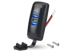LXG560 Gniazdo do zabudowy Gniazdo USB + USB-C Ładowarka 12V / 24V - Samochód / Łódź - Zdjęcie 1 z 3
