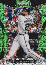 2019 Panini Prizm Baseball Lime Green Donut Parallel #177 Nick Markakis /199