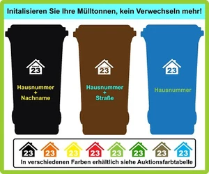 Mülltonnenaufkleber 1 Stück Ihrer Wahl Mülltonne Komposttonne Hausnummer etc. - Bild 1 von 4
