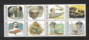 MICRONESIA , USA ,1993 , PIONEERS OF FLIGHT , BLOCK OF 8 STAMPS , MNH , CV$6.75 - Picture 1 of 1