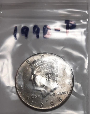 1998-P Kennedy Half Dollar, Circulated but NICE ! Cover