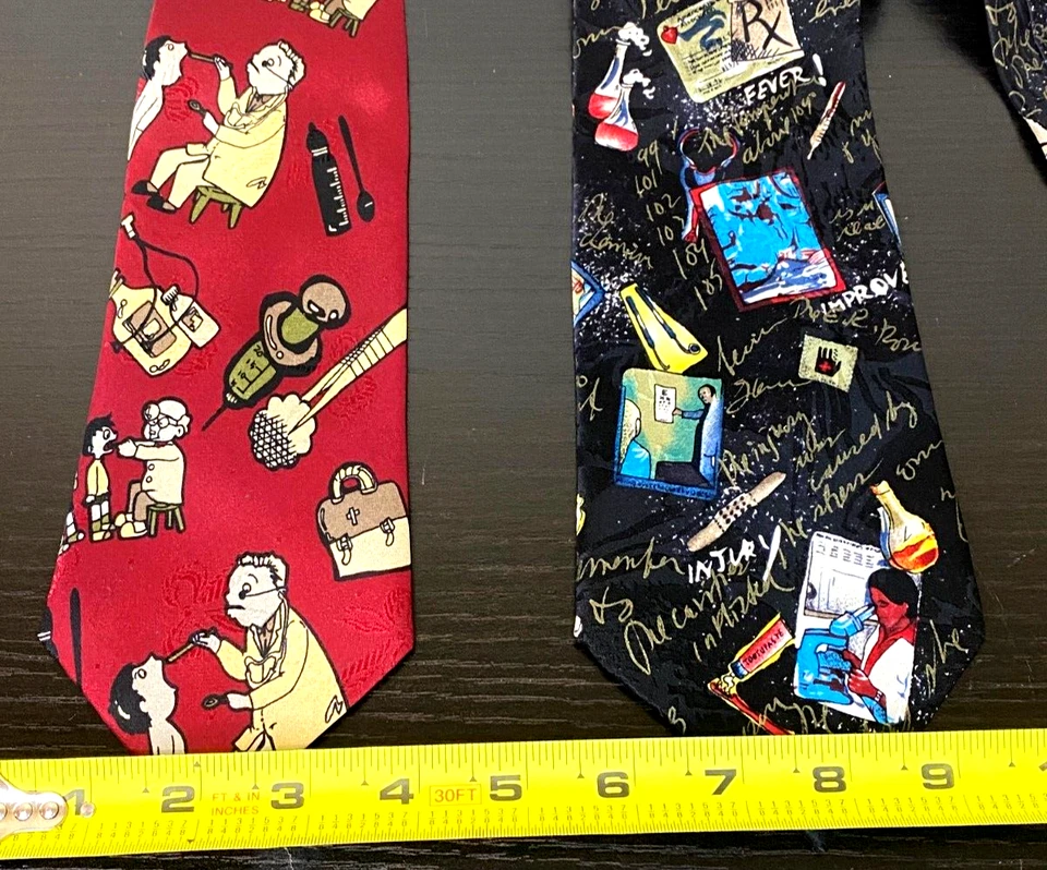 Corbata de examen médico de rayos X médico Madison Rhodes lote de 2 ¡DIVERTIDOS! Foto 1 de 4