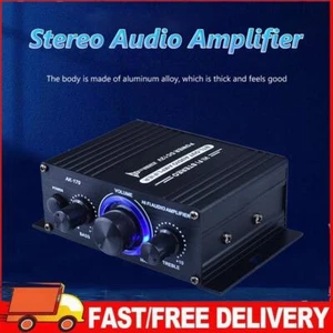 AK-170 Mini-HiFi-Audioverstärker 200 W + 200 W 2-Kanal-Endstufe mit Cinch-Eingan - Bild 1 von 9