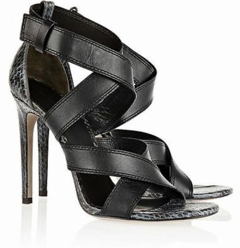 Sandali Alexander Wang in pelle e pelle di serpente prezzo al dettaglio $695