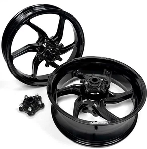 Llantas forjadas Core moto Apex-6 para GSXR 1000 2017-2025 negro brillante delanteras y traseras - Imagen 1 de 15
