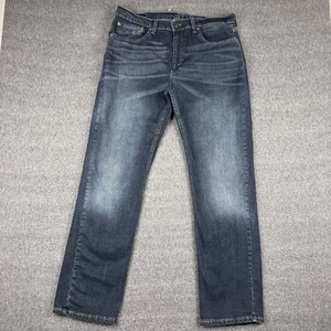 Levi's 559 Jeans Men’s 33x32 Blue Denim Relaxed Fit Comfort Dark Wash Whisker - Picture 1 of 9