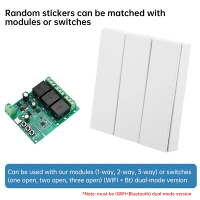 eWeLink 2.4GHz Intelligent Home Wall Wireless Remote Control Switch 1/2/3 Way - Image 1 of 4