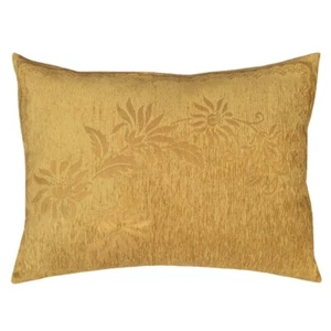 Chenille Mustard Floral (Mustard Mum Flower) 22x30 Home Decor Pillow Cover Sham - Picture 1 of 5