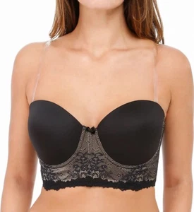 Va Bien BLACK Marquise Strapless Low Back Longline Bra, US 34C, UK 34C - Picture 1 of 9