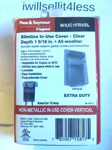 1- Pass Seymour Slimline In-Use Weatherproof Clear Cover 1-9/16”D #WIUC1FRVSL - Picture 1 of 11