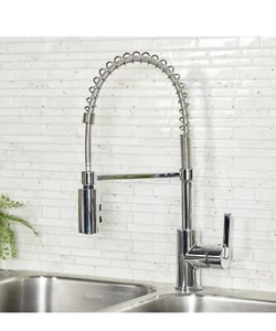 Commercial Style Pull Down Kitchen Faucet Stainless Steel Flynt New 1452262 - Picture 1 of 14