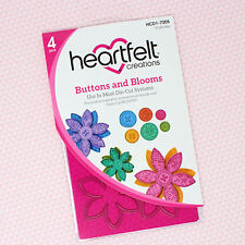Heartfelt Creations Buttons & Blooms Collection Choose One Lot Set (Dies+Stamps)