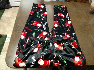 Preswick & Moore Black Soft Fleece Black Christmas Lounge Pants Size Men's L - Picture 1 of 2