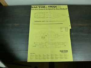 Nautor Swan 43 Original Werk Segelboot Prospekt - Bild 1 von 2