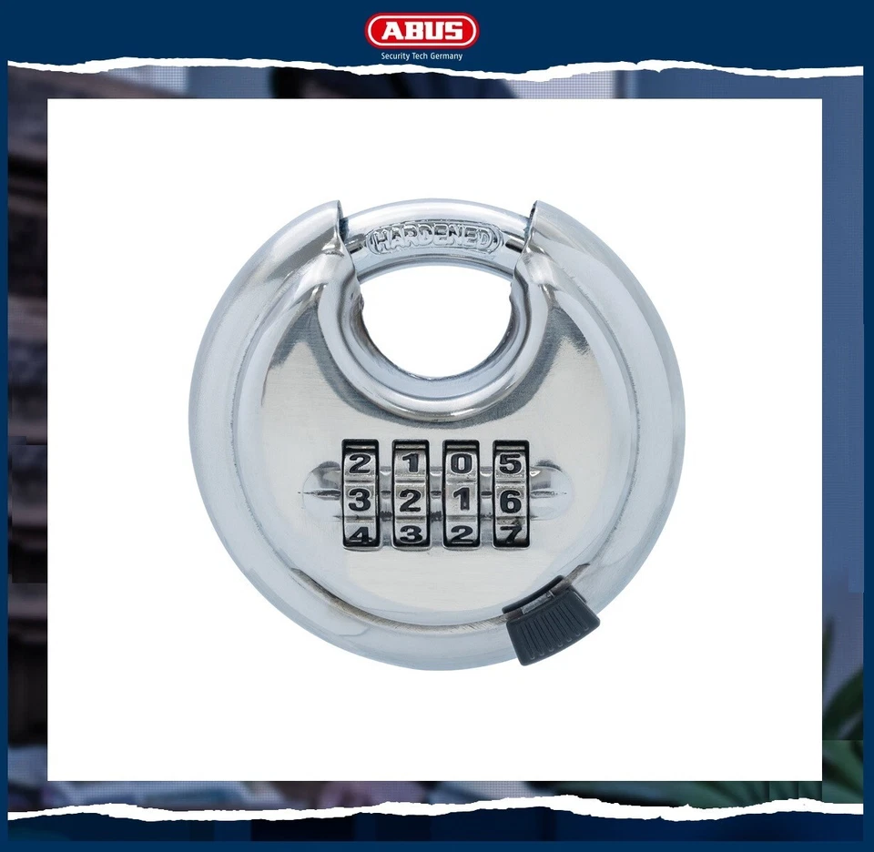 ABUS Diskus Zahlenvorhangschloss TCDI1/70 RVS Diskusschloss # 91862 9 - Bild 1 von 1