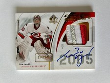 2009-10 SP Authentic Cam Ward Game-Used Patch On-Card Autograph SSP #54/100 Auto