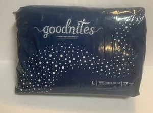 Goodnites Nighttime Bedtime Underwear Kids Size Large fits 10-12 17count - Picture 1 of 3