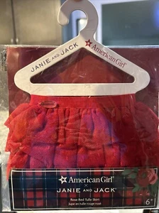 Janie And Jack Rose Red Tulle Skirt Outfit American Girl Doll Clothes - Picture 1 of 9