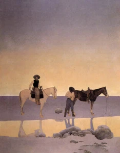 Cowboy Hotsprings by Maxfield Parrish - Bild 1 von 1